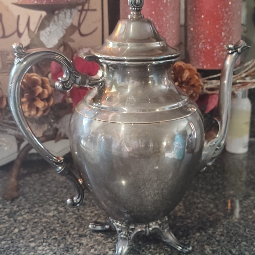 Vintage WM Rogers Silver Teapot